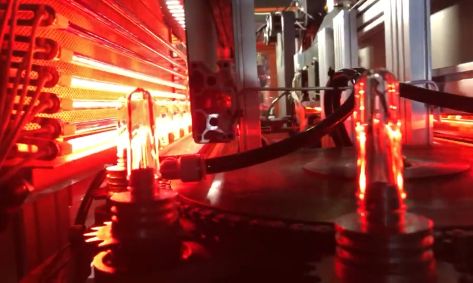 Lampu IR berintensitas tinggi untuk preform yang tebal